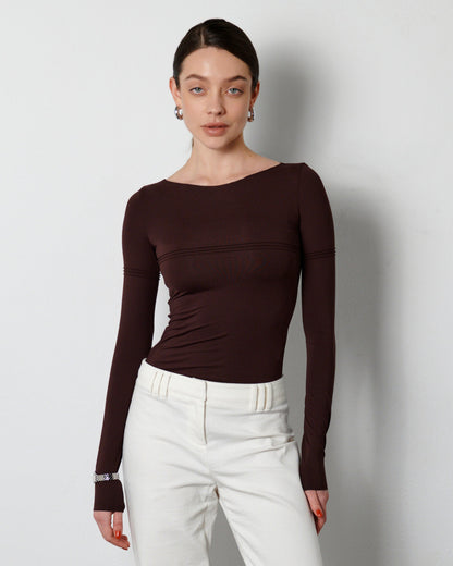 DAISY longsleeve plum